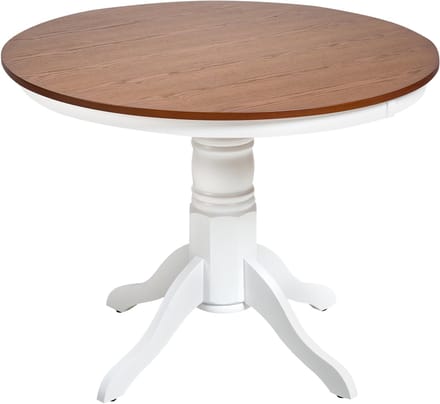 AKRON - Ronde eettafel - Donkerbruin - 100 cm - Essenhoutfineer