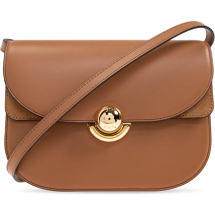 FURLA Leren schoudertas Sfera Crossbody Round Tabacco bruine
