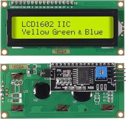 1602 LCD groen backlight met I2C voorgesoldeerd - geschikt voor Arduino