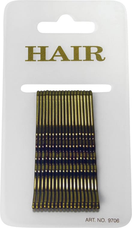 Haarspeld - Haarschuifje 6.0cm Basic Effen - Goud/Bruin - 18 stuks