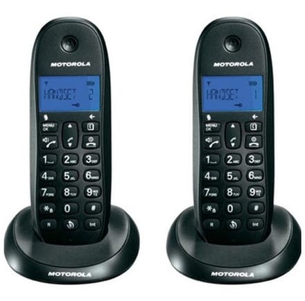 Motorola C1001L - Duo DECT telefoon - Zwart - 2 handsets