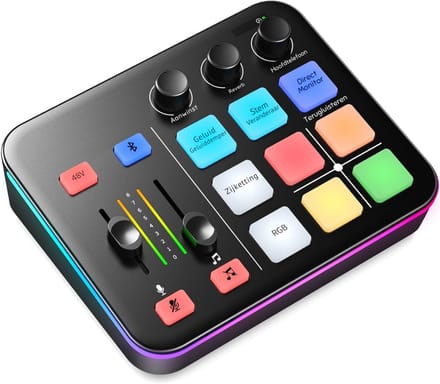 Core® Gaming Audio Mixer - Streaming - PC mixer met XLR - Zwart - 16cm x 6cm x 14cm