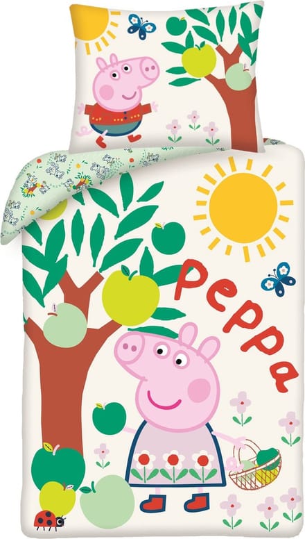 Peppa Pig Dekbedovertrek Appelboom 140 x 200 cm katoen