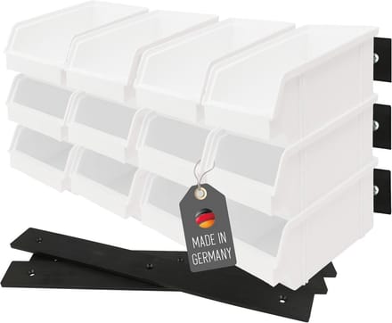 Stapelbare opbergdozen en wandlijsten set voor werkplaats en garage