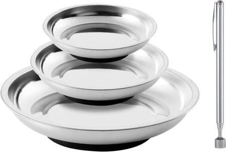 Magnetische Gereedschapsbakken Set met Telecopische Pick-Up Tool - 3 Stuks