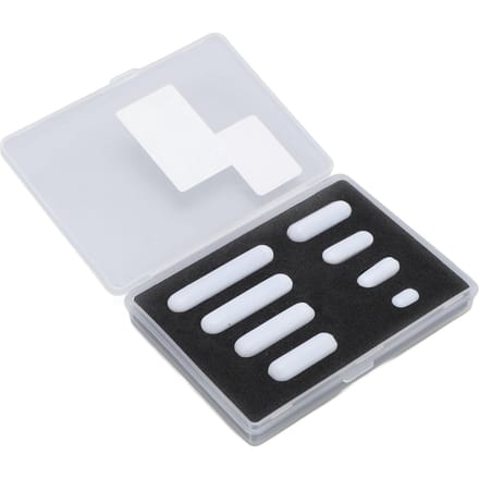 8 Stuks Magnetische Roerstaaf Set PTFE Roerstaaf Mengstaven voor Laboratoriumroerder 10mm 15mm 20mm 25mm white