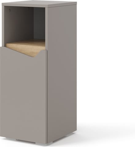 Vicco Marelle Midikast – 30 x 74.5 cm met deur en open vak Grijs