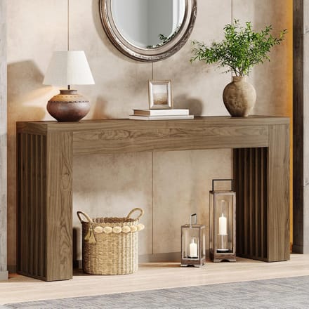 Tribesigns- Consoletafel - 150 x 30 x 80 cm - Dressoirtafel - Industrieel - Bijzettafel - MDF - Rustiek Bruin