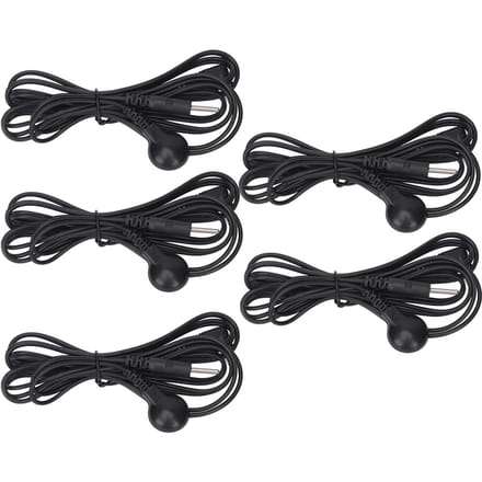 5 pièces Fil d'Électrode Noir Prise 2,5 mm Fil d'Électrode pour Machine TENS Machine de Traitement Numérique 1,2 m black