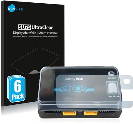 Savvies - Screenprotector voor ToolkitRC M6D Dual Charger - Folie Beschermfolie transparant 6 Stuks