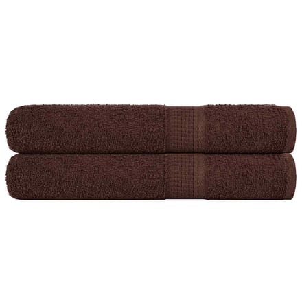 vidaXL - Handdoeken - FROGN - 2 - st - 100x200 - cm - 360 - g/m² - bruin