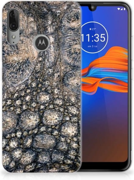 Motorola Moto E6 Plus TPU Hoesje Krokodillenprint