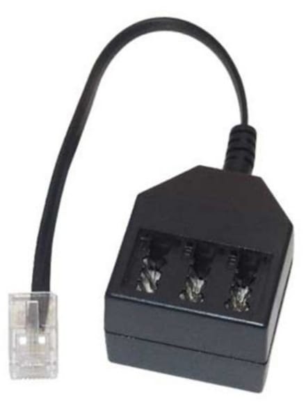 RJ11 - 2x TAE-F + 1x TAE-N adapter | 0,20 meter