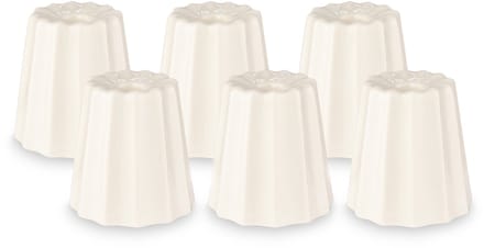 vtwonen Kandelaar Set van 6 - Kaarsenhouder van Keramiek - Wit - 5.6x6cm