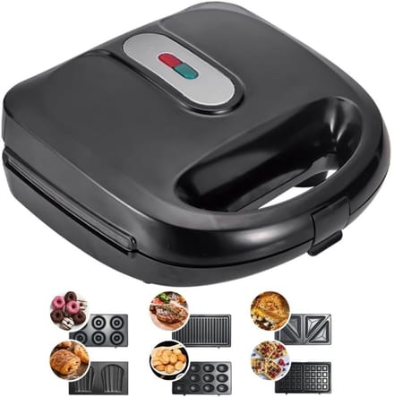 Wafelijzer met Verwisselbare Platen - Contact Grill - Tosti Apparaat