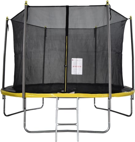 Viking Choice Trampoline 305cm Zwart/Geel Veiligheidsnet Ladder