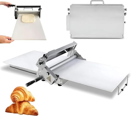 Deegroller Lamineermachine - Handmatige Deegpers - Bakkerij Werk - Instelbare Dikte - 32.7x18.9 inch - One Color