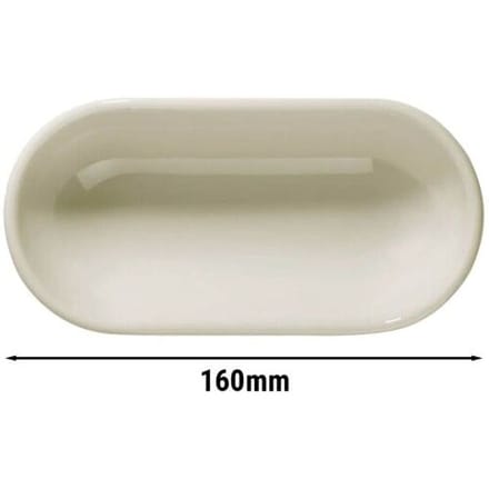 GGM Gastro (24 Stück) TEOS - Schale oval - Länge: 160mm - Creme Crème