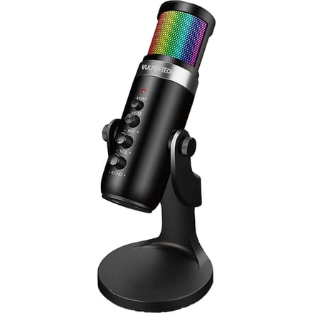 USB Microfoon met Standaard  -  Zwart - Microfoon