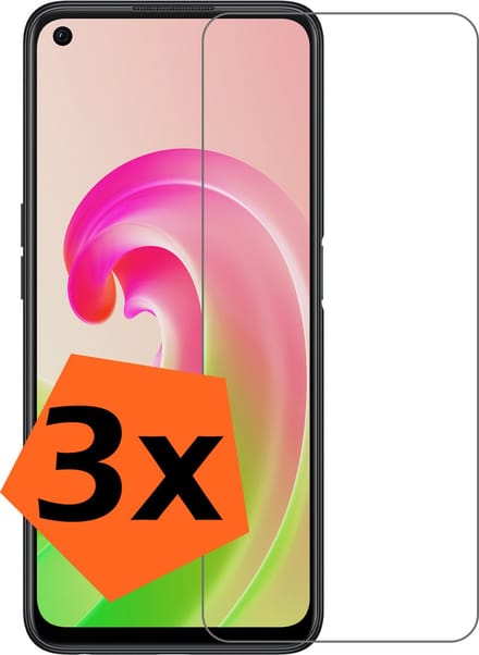 Screenprotector - 3 Stuks - Geschikt voor OPPO A76 - Extra Sterk - Gehard Glas - Beschermglas - Tempered Glass - Screen Protector