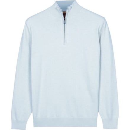 Baileys Trui Solid Color Half Zip Single Knit Soft Blue / male