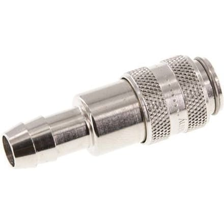 Vernikkeld Messing DN 5 Luchtkoppeling Snelkoppeling 9 mm Slangpilaar Double Shut-Off
