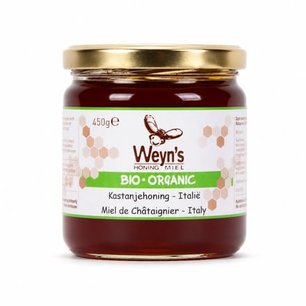 Biologische kastanjehoning - 450g - Weyn's - Honingpot