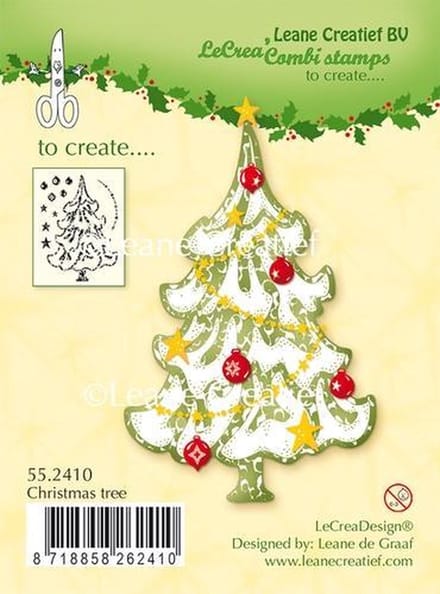 Leane Creatief Stempel Christmas tree - Kerstboom stempel - 55.2410