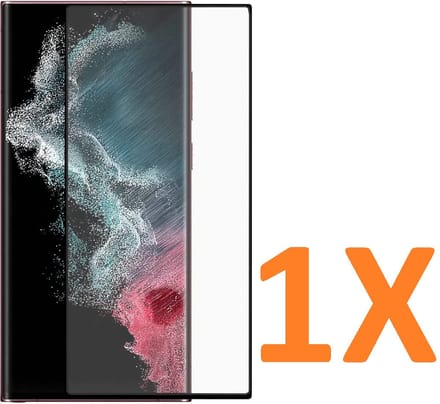 Screenprotector Glas - Volledige Dekking Scherm Tempered Glass Screen Protector - 1x Geschikt voor: Samsung Galaxy S22 Ultra