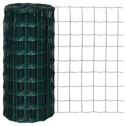 vidaXL - Euro - hek - 10x0,8 - m - staal - groen