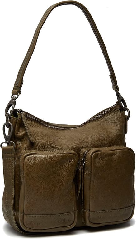The Chesterfield Brand Schoudertas Nitra Shoulderbag Olive Green Olijfgroen