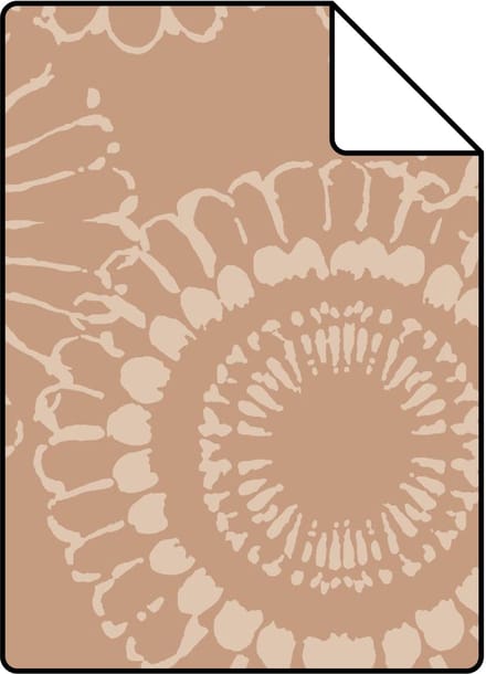 Proefstaal ESTAhome behang bloemen terracotta - 26.5 x 21 cm - 139824-S