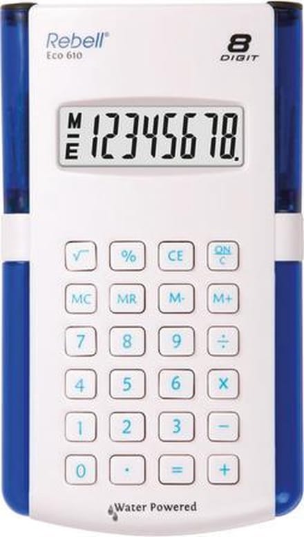 Rebell calculator - ECO 610 - wit - RE-ECO610-WB