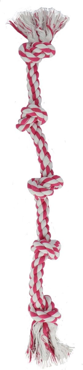 Adori Flostouw Xl Wit&Pink - Hondenspeelgoed - 120 cm
