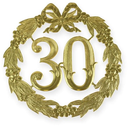 Jubileumnummer 30 in goud