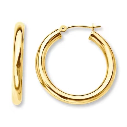 Lajetti - Stainless Steel Oorringen 4 cm - Gold plated Dames Oorbellen