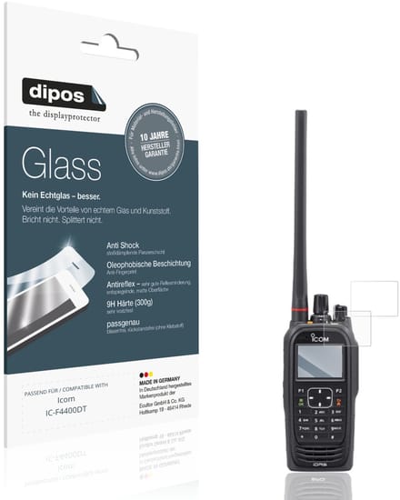 dipos – 2x Matte Pantserfolie geschikt voor Icom IC-F4400DT | 9H Screenprotector