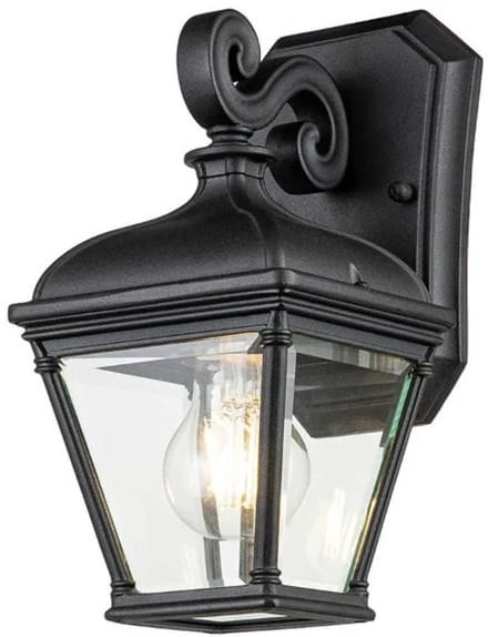 Elstead Lighting LED Wand Buitenlamp Bayview | 1X E27 Max 60W | IP44 | Dimbaar | Black