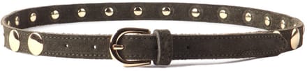 Giuliano Lederen Suede riem - Made in Italy - Dames - Olijfgroen