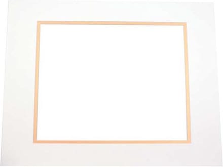 Passepartout Dubbeldik Ivoor/Goud 20,3x25,4cm (10 stuks)