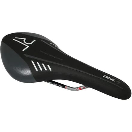 Zadel weg-mountainbike wit-grijs rail cr-mo grijs DDK Ario