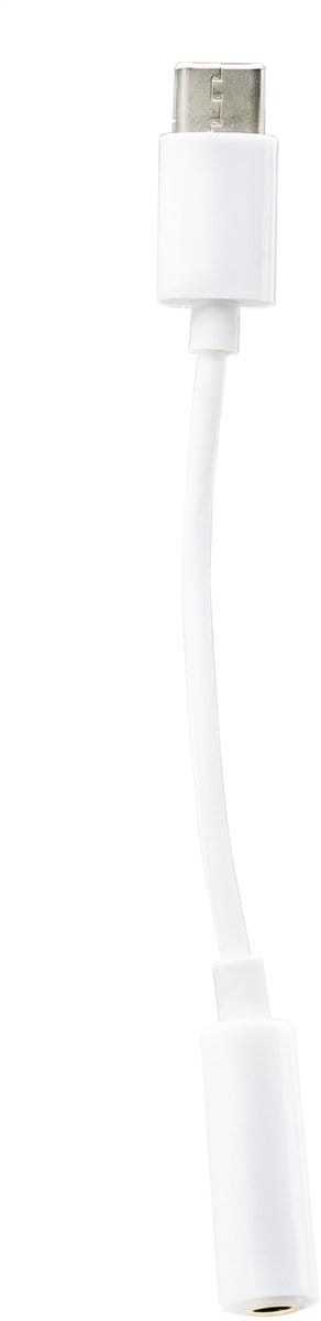 Scanpart USB C naar 3.5 mm jack adapter kabel 8cm - Geschikt voor Samsung en Apple met 3.5 mm mini jack - Audio jack converter - Wit