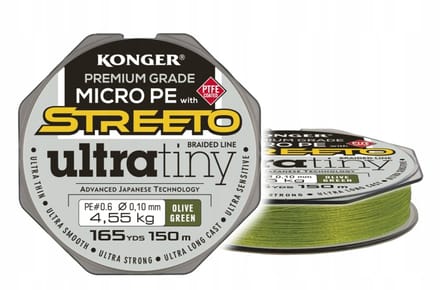 Konger Streeto Ultra Tiny Groen 0,06mm Vislijn - 150m