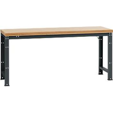Manuflex werkbank Profi standaard, Tafelblad multiplex B 2000 x D 700, antraciet