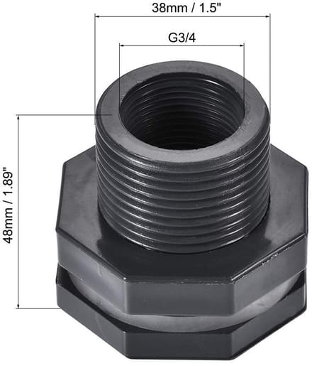 Dailygoods - 4 Stuks G3/4 Vrouwelijke Verlenging Buisadapter
