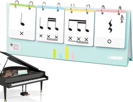Muziek Leerkaarten - Notitie Trainer - Ritme Oefenen - Interactieve Set - 45 x 15 x 7 cm - Multicolor