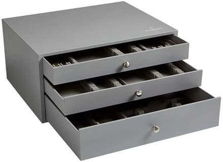 Guy Degrenne lege bestekkoffer - inox grijs 126st.