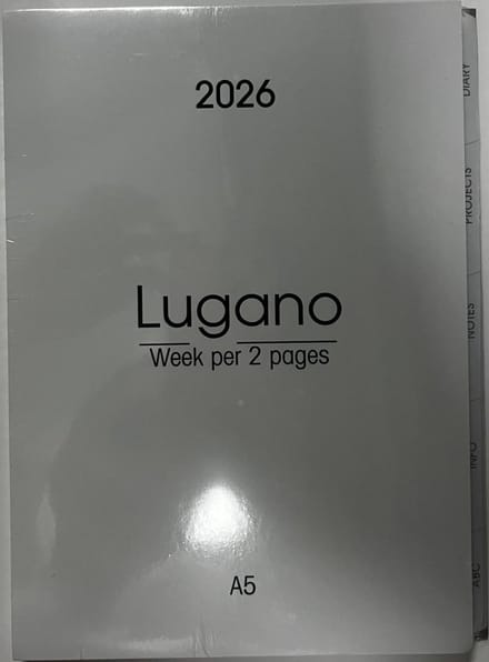Lugano Agendavulling - A5 Wit - 2026 - Weekoverzicht - 14,8 x 21cm