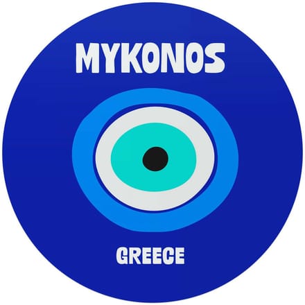Glasschilderij Mykonos - Ø 70 - Glas - REINDERS