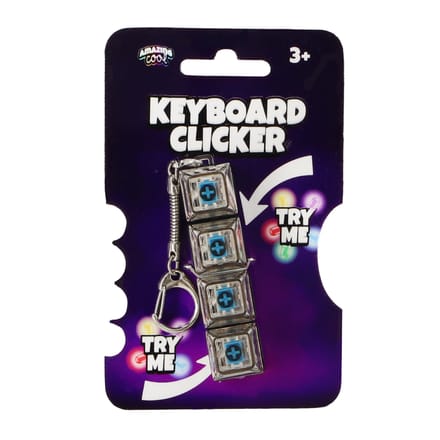Amazing Cool toetsenbord klikkers sleutelhanger 4 knoppen 2 assorti